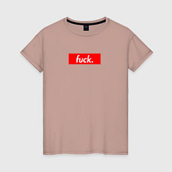 Футболка хлопковая женская Fuck Supreme, цвет: пыльно-розовый