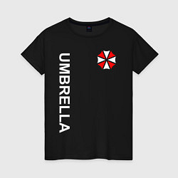 Футболка хлопковая женская UMBRELLA CORP, цвет: черный