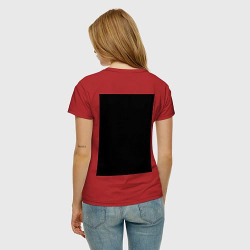 Женская футболка Сова и перья / Красный – фото 4