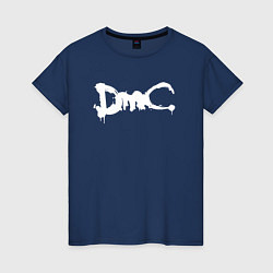 Футболка хлопковая женская DMC, цвет: тёмно-синий