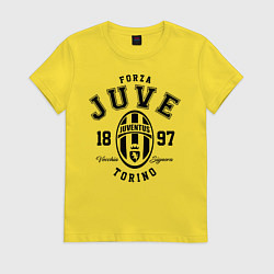 Футболка хлопковая женская Forza Juve 1897: Torino, цвет: желтый