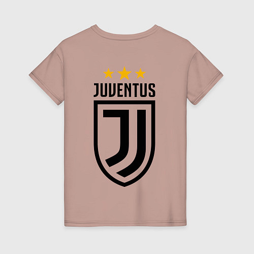 Женская футболка Juventus: Black & White / Пыльно-розовый – фото 2