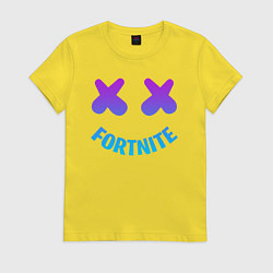 Футболка хлопковая женская FORTNITE x MARSHMELLO, цвет: желтый