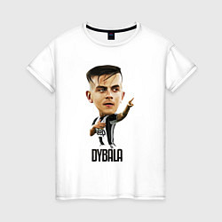 Футболка хлопковая женская Dybala, цвет: белый