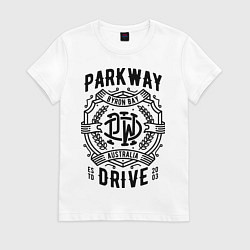 Футболка хлопковая женская Parkway Drive: Australia, цвет: белый