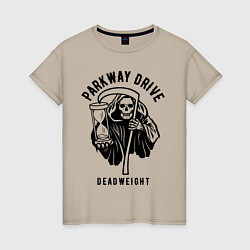 Футболка хлопковая женская Parkway Drive: Deadweight, цвет: миндальный