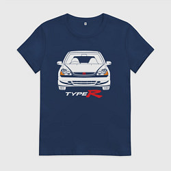 Футболка хлопковая женская Honda Civic: Type R, цвет: тёмно-синий