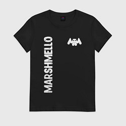 Футболка хлопковая женская Marshmello Style, цвет: черный