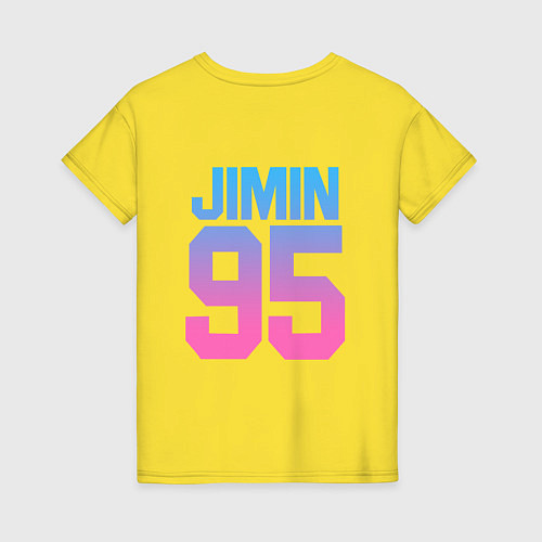 Женская футболка BTS: Neon Jimin / Желтый – фото 2