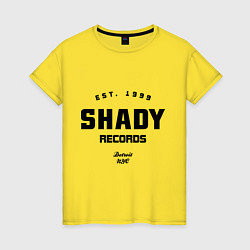 Футболка хлопковая женская Shady records, цвет: желтый