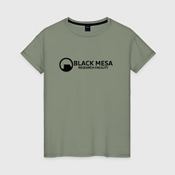 Футболка хлопковая женская Black Mesa: Research Facility, цвет: авокадо