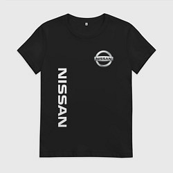 Футболка хлопковая женская NISSAN, цвет: черный