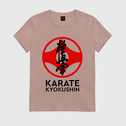 Футболка хлопковая женская Karate Kyokushin, цвет: пыльно-розовый