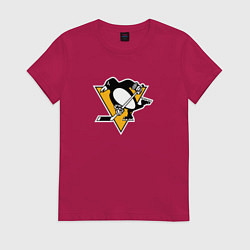 Футболка хлопковая женская Pittsburgh Penguins: Evgeni Malkin, цвет: маджента