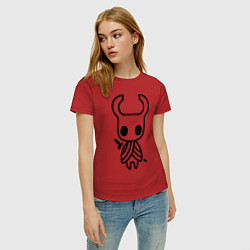Футболка хлопковая женская Hollow Knight, цвет: красный — фото 2