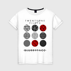 Футболка хлопковая женская TOP: Blurryface, цвет: белый