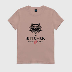 Футболка хлопковая женская THE WITCHER 3:WILD HUNT, цвет: пыльно-розовый