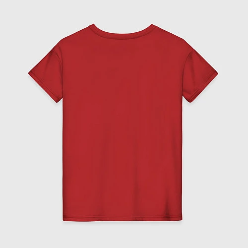 Женская футболка Снегирь на ветке рябины / Красный – фото 2