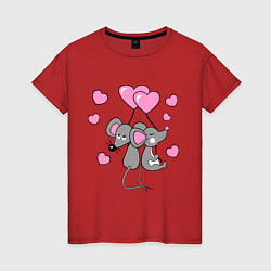 Женская футболка Влюбленные мышки