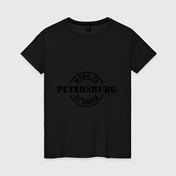 Футболка хлопковая женская Made in Petersburg, цвет: черный