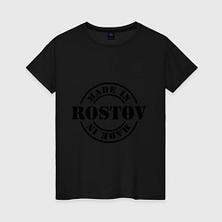 Футболка хлопковая женская Made in Rostov, цвет: черный