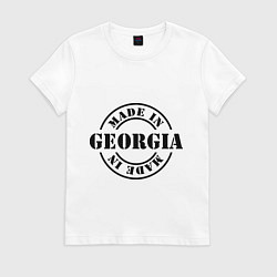 Футболка хлопковая женская Made in Georgia (сделано в Грузии), цвет: белый
