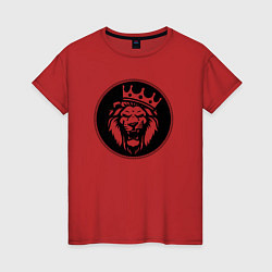 Футболка хлопковая женская Король Лев, цвет: красный