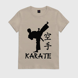 Футболка хлопковая женская Karate craftsmanship, цвет: миндальный