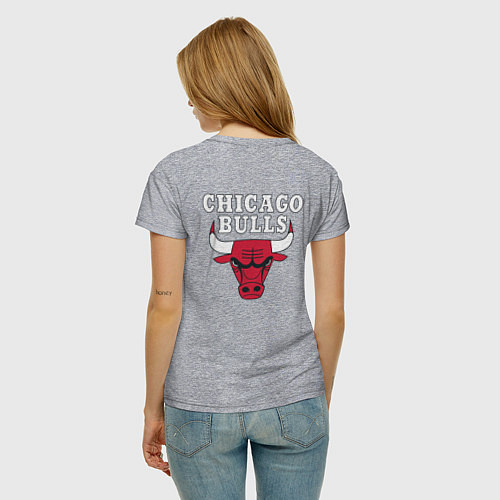Женская футболка CHICAGO BULLS НА СПИНЕ / Меланж – фото 4