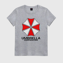 Футболка хлопковая женская UMBRELLA CORP, цвет: меланж