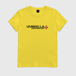 Футболка хлопковая женская UMBRELLA CORP, цвет: желтый
