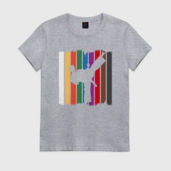 Футболка хлопковая женская Belt Karate, цвет: меланж