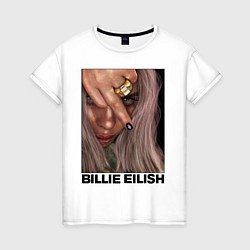 Футболка хлопковая женская BILLIE EILISH, цвет: белый
