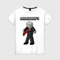 Женская футболка Слендермен - Minecraft