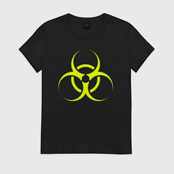 Футболка хлопковая женская BIOHAZARD, цвет: черный