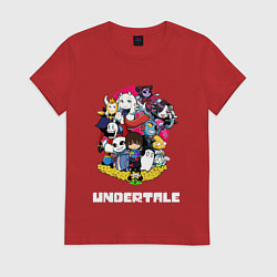 Футболка хлопковая женская UNDERTALE, цвет: красный