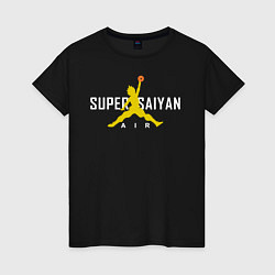 Футболка хлопковая женская Super Saiyan, цвет: черный