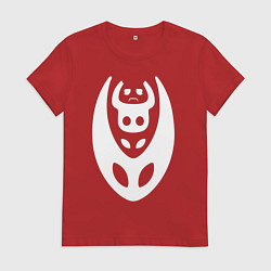 Футболка хлопковая женская Hollow Knight, цвет: красный