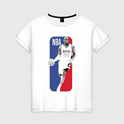 Футболка хлопковая женская NBA Kobe Bryant, цвет: белый