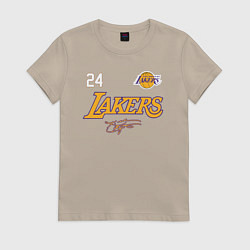 Футболка хлопковая женская KOBE BRYANT АВТОГРАФ, цвет: миндальный