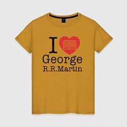 Футболка хлопковая женская I Love George Martin, цвет: горчичный