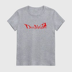Футболка хлопковая женская DEVIL MAY CRY DMC, цвет: меланж