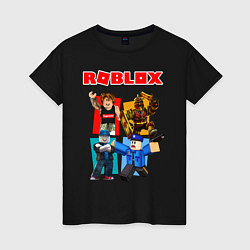 Футболка хлопковая женская ROBLOX, цвет: черный