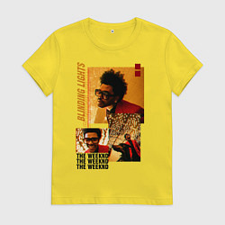 Футболка хлопковая женская BLINDING LIGHTS, цвет: желтый