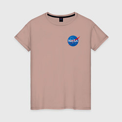 Футболка хлопковая женская NASA, цвет: пыльно-розовый