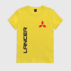 Футболка хлопковая женская MITSUBISHI LANCER, цвет: желтый