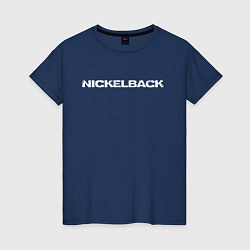 Футболка хлопковая женская Nickelback, цвет: тёмно-синий