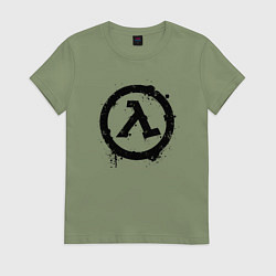 Футболка хлопковая женская HALF-LIFE, цвет: авокадо