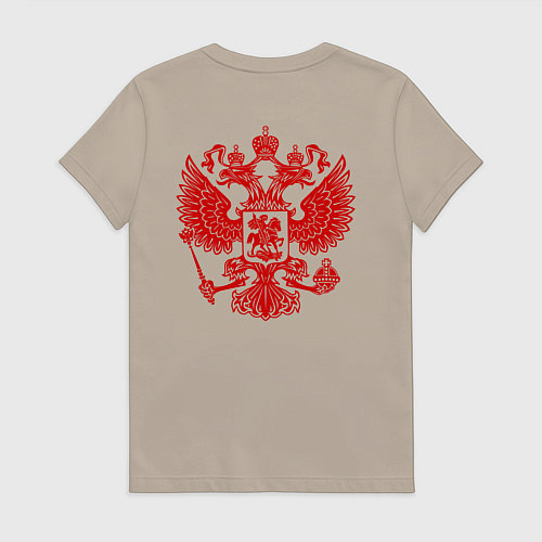 Женская футболка Russia / Миндальный – фото 2