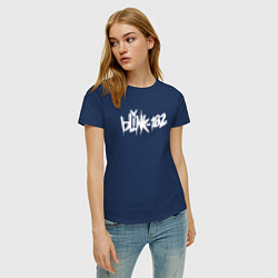 Футболка хлопковая женская Blink 182, цвет: тёмно-синий — фото 2